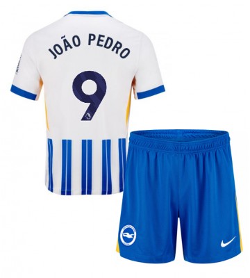 Brighton Joao Pedro #9 Primera Equipación Niños 2024-25 Manga Corta (+ Pantalones cortos)